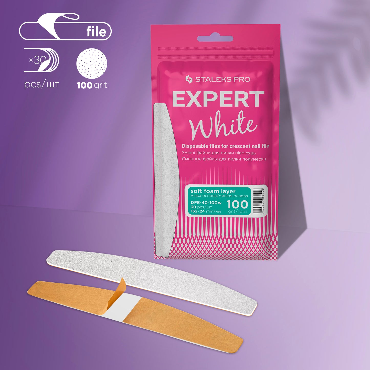 Pilice za enkratno uporabo expert polmesec soft 30 kosov