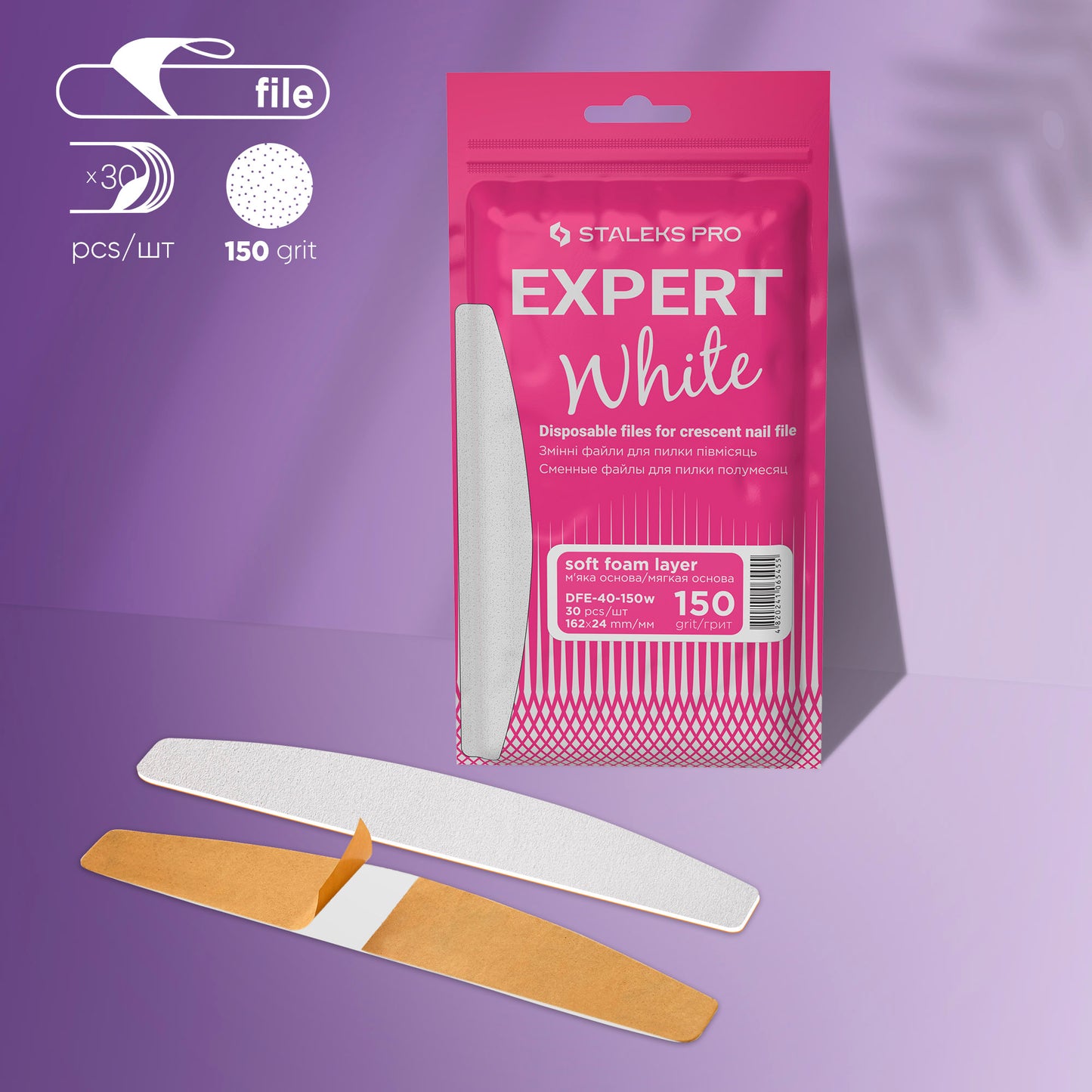 Pilice za enkratno uporabo expert polmesec soft 30 kosov