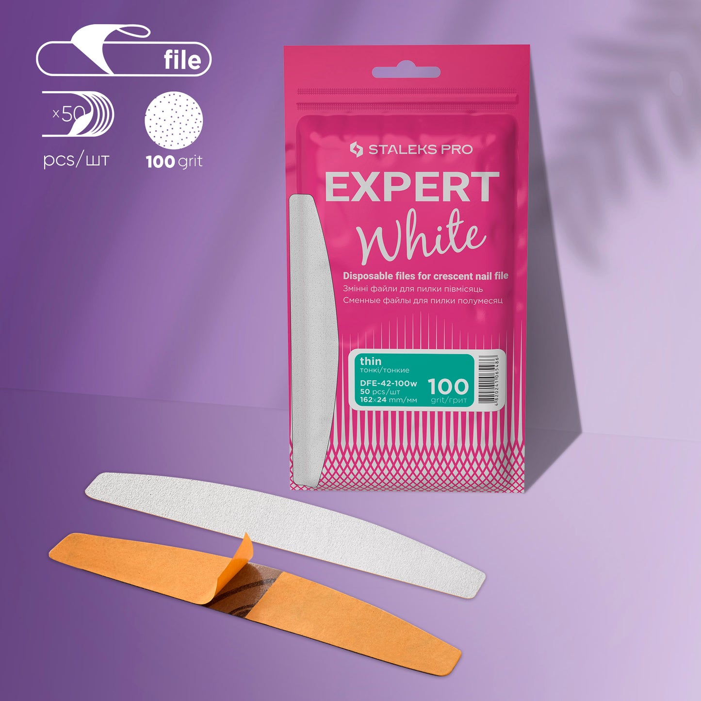Pilice za enkratno uporabo expert polmesec thin 50 kosov