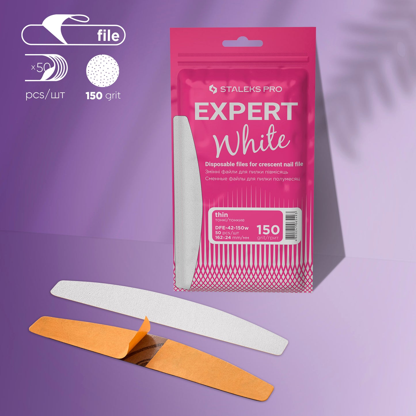 Pilice za enkratno uporabo expert polmesec thin 50 kosov
