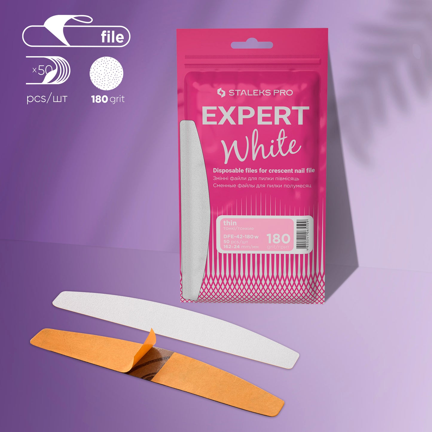 Pilice za enkratno uporabo expert polmesec thin 50 kosov
